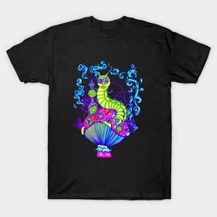 Hooka Smoking Caterpillar Glow T-Shirt